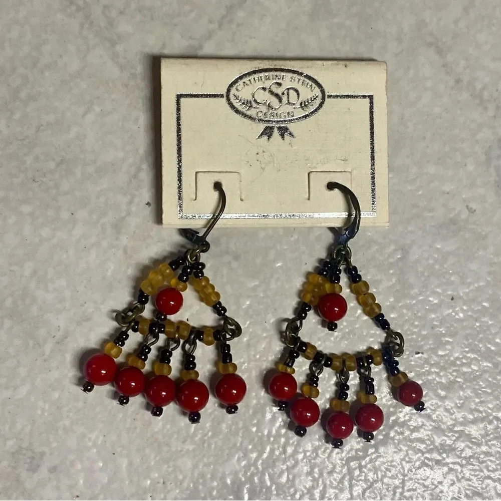 Vintage Catherine Stein Earrings NOS